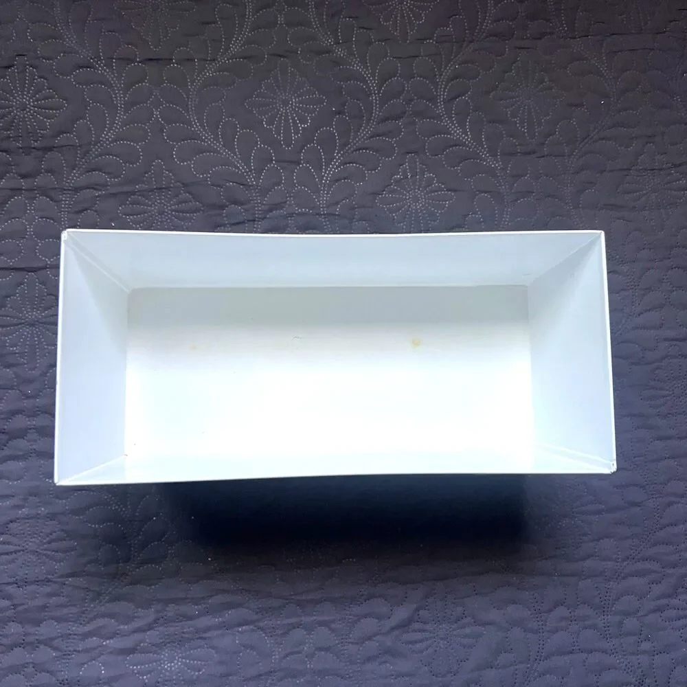 White IKEA Bittergurka Plant Pot with Wooden Stands 12 ½x6
